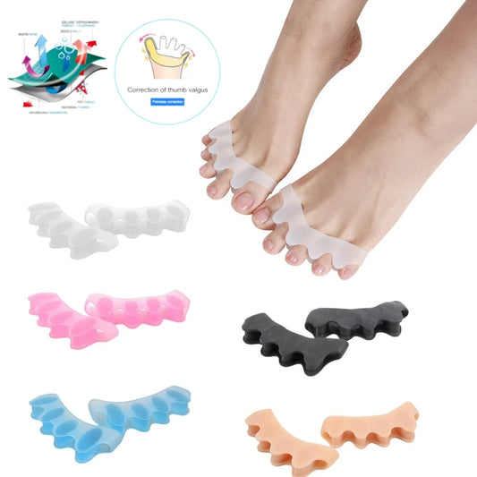 1 par protetor de dedo do pé de silicone separador de dedo do pé corretor de joanete macas de pé alisador protetor alívio da dor cuidados com os pés